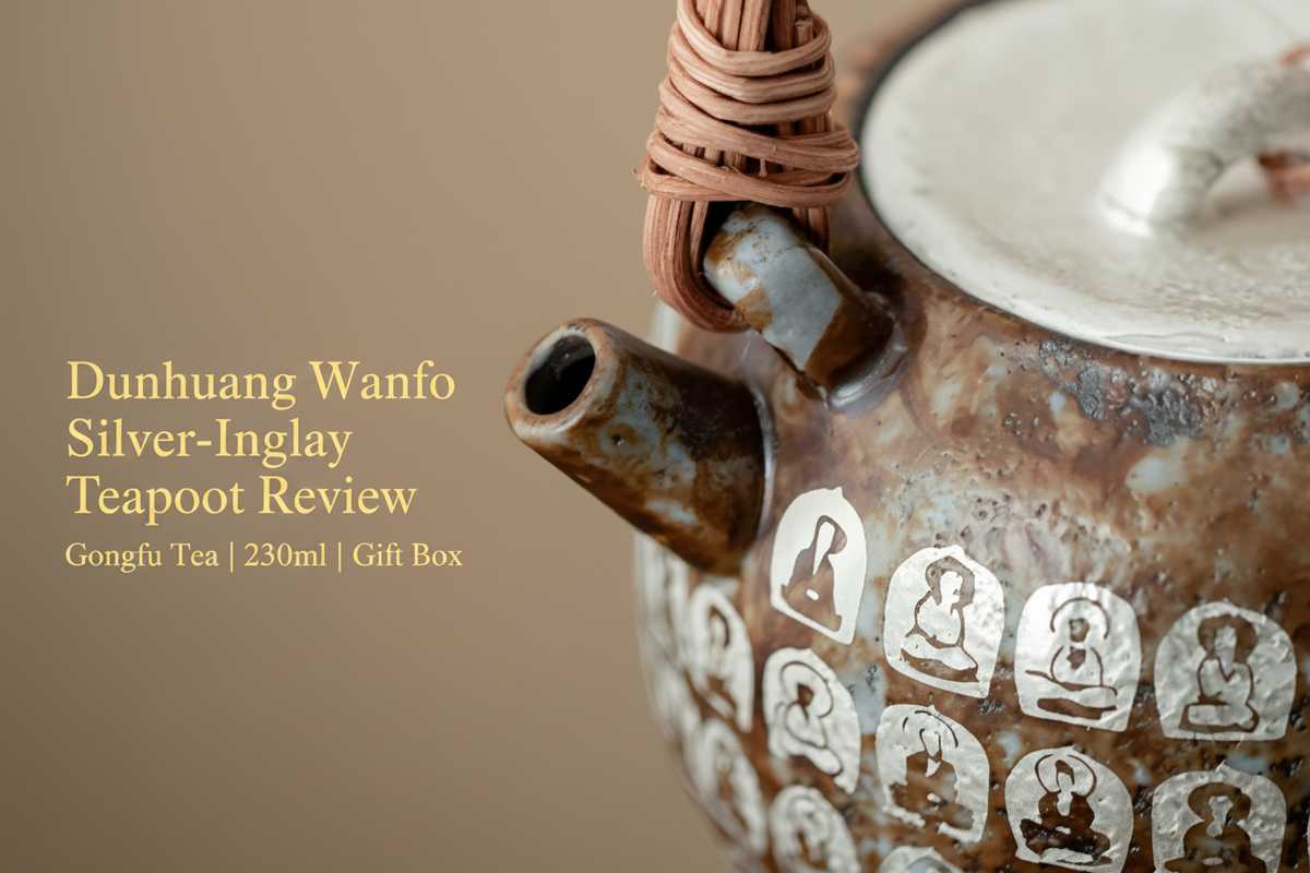 Explore the Dunhuang Wanfo Silver-Inlay Old Rock Mud Rattan Bail Teapot