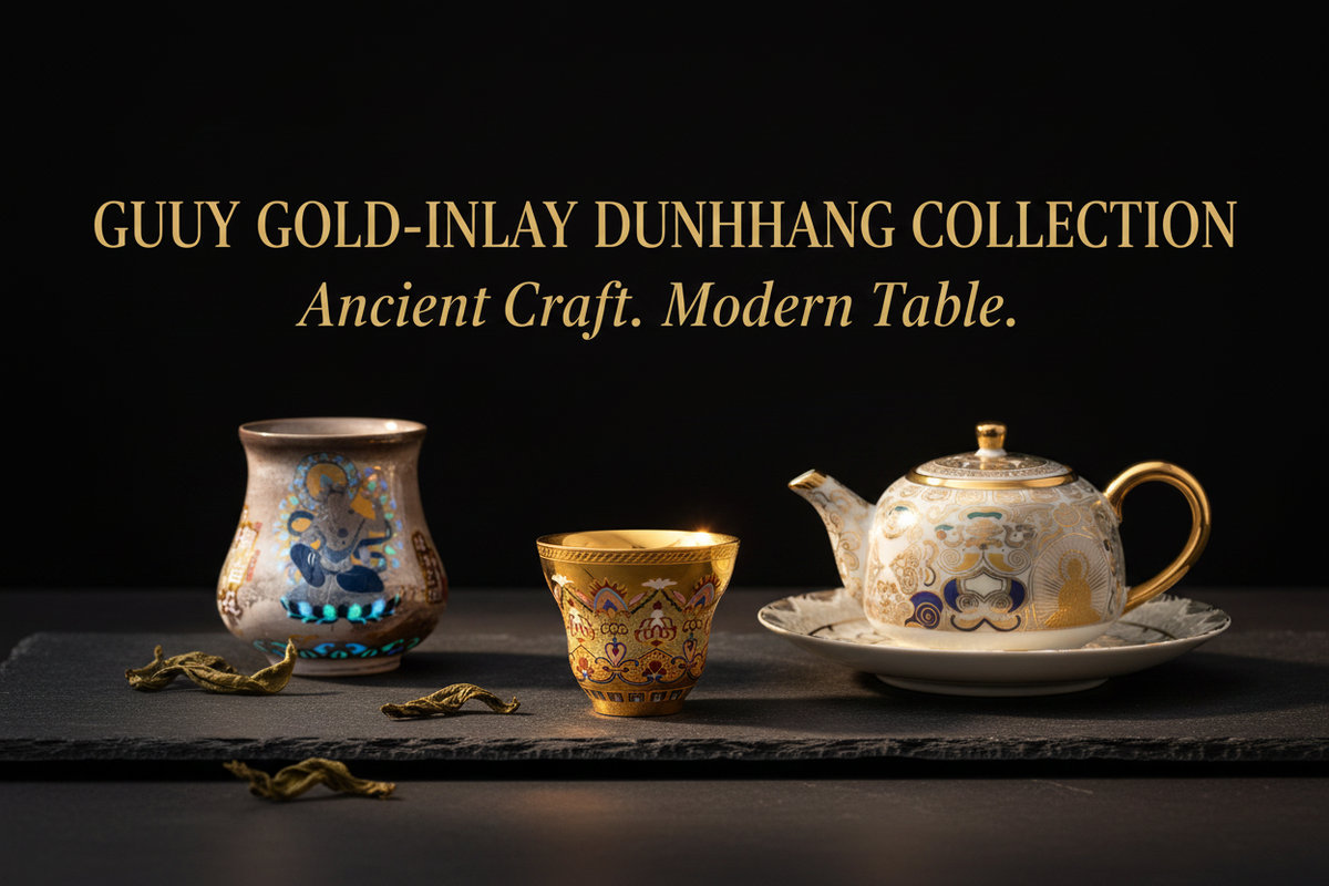 GUYU GOLD-INLAY DUNHUANG COLLECTION, Ancient Craft. Modern Table.