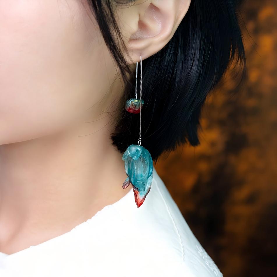 Emo | Hand-Sculpted Leather Drop Earrings
