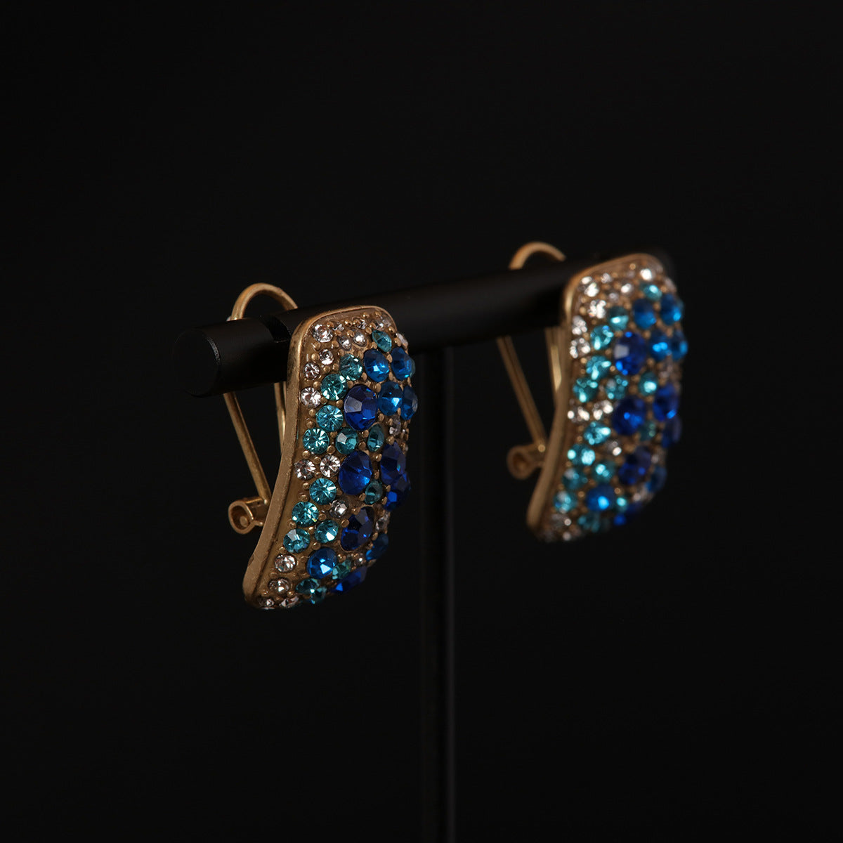 Blue Zircon Drop Earrings | Ancient Palace Style