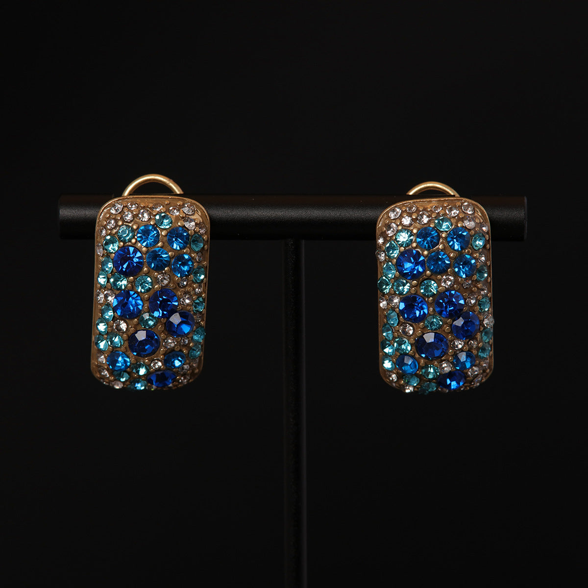 Blue Zircon Drop Earrings | Ancient Palace Style
