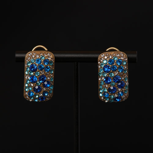 Blue Zircon Drop Earrings | Ancient Palace Style