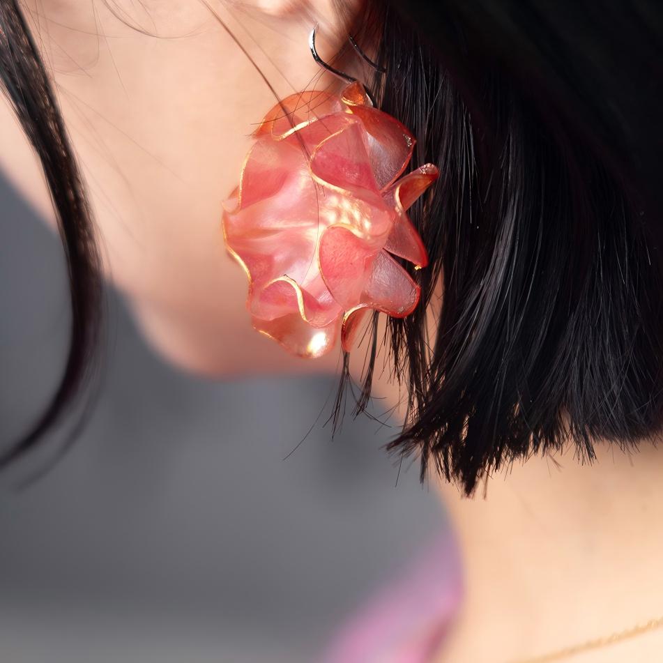 Devoted | Hand-Sculpted Leather Flower Earrings