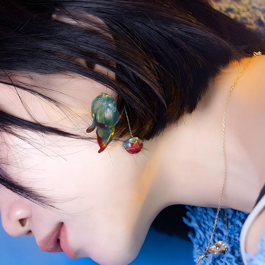 Emo | Hand-Sculpted Leather Drop Earrings