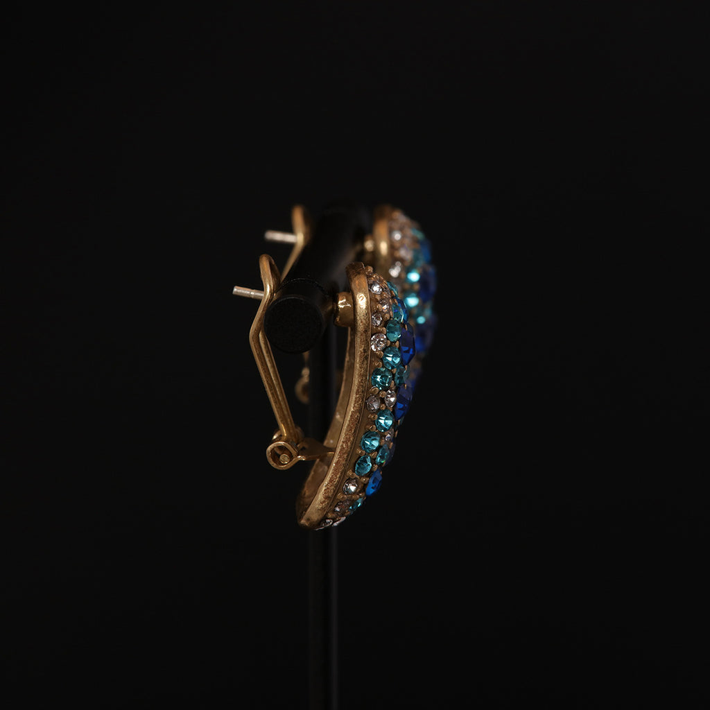Blue Zircon Drop Earrings | Ancient Palace Style