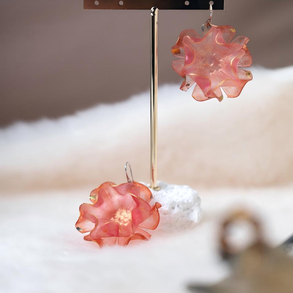Devoted | Hand-Sculpted Leather Flower Earrings