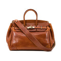 Structured Leather Tote | Full-Grain Vegetable-Tanned | 14" Laptop