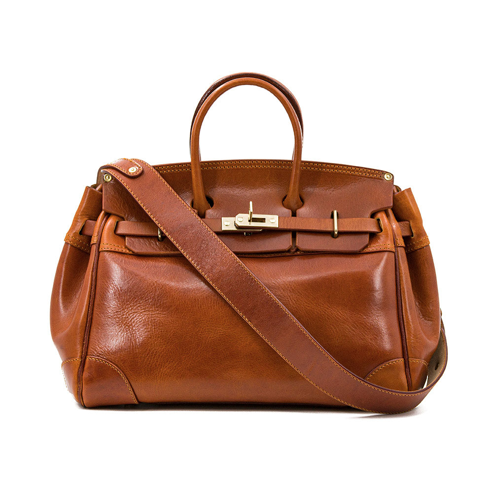 Structured Leather Tote | Full-Grain Vegetable-Tanned | 14" Laptop