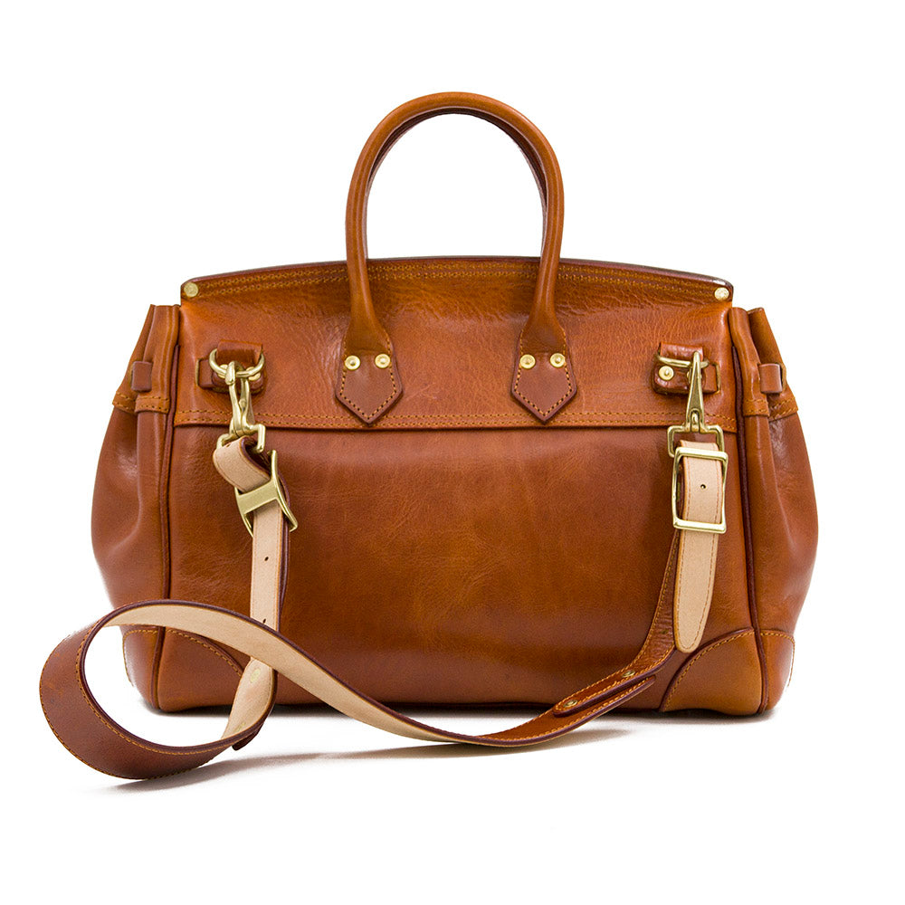 Structured Leather Tote | Full-Grain Vegetable-Tanned | 14" Laptop