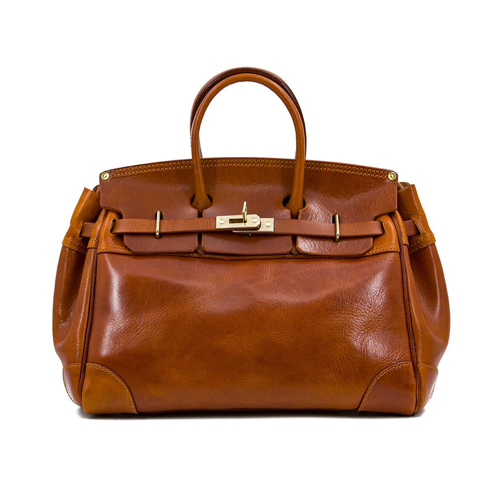Structured Leather Tote | Full-Grain Vegetable-Tanned | 14" Laptop