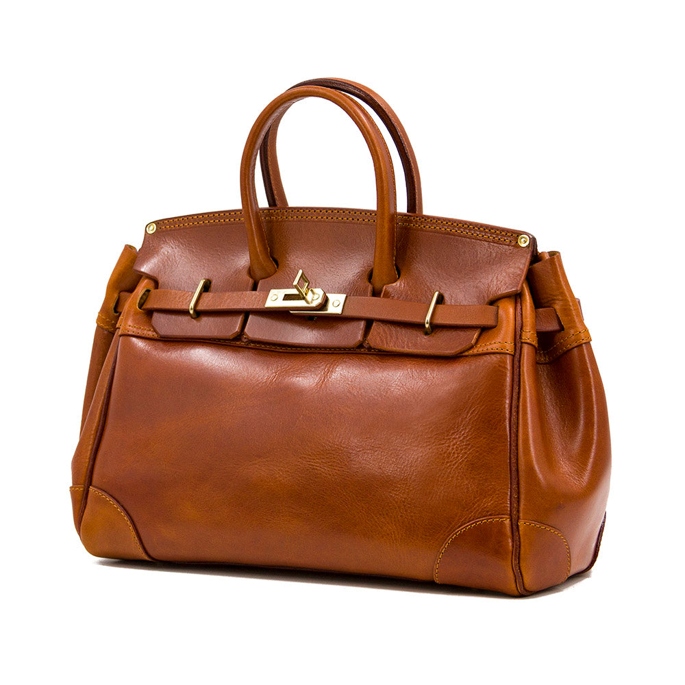 Structured Leather Tote | Full-Grain Vegetable-Tanned | 14" Laptop