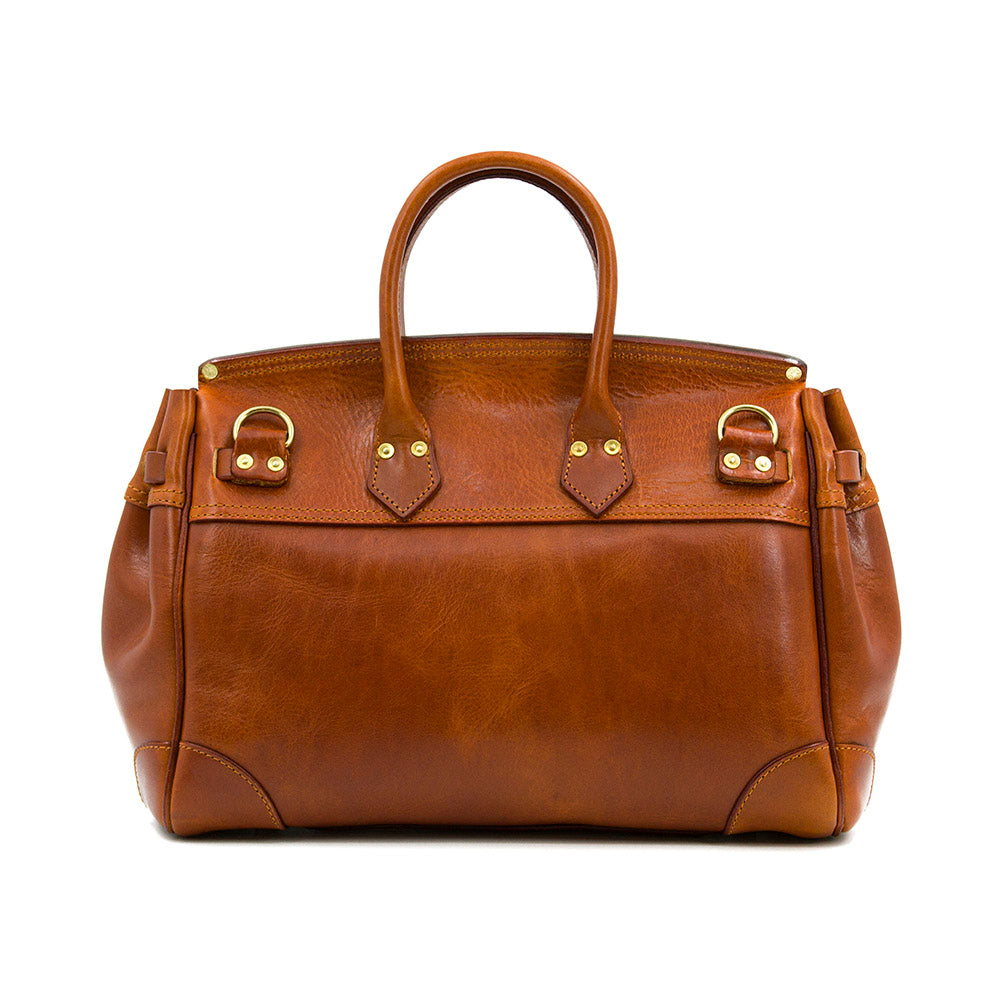 Structured Leather Tote | Full-Grain Vegetable-Tanned | 14" Laptop