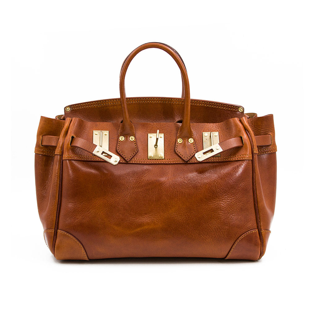 Structured Leather Tote | Full-Grain Vegetable-Tanned | 14" Laptop