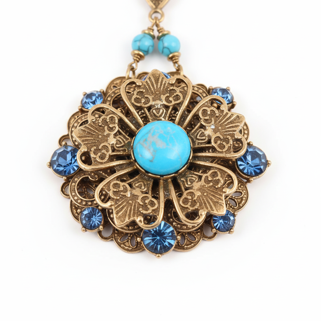 Medieval Vintage Necklace Detail