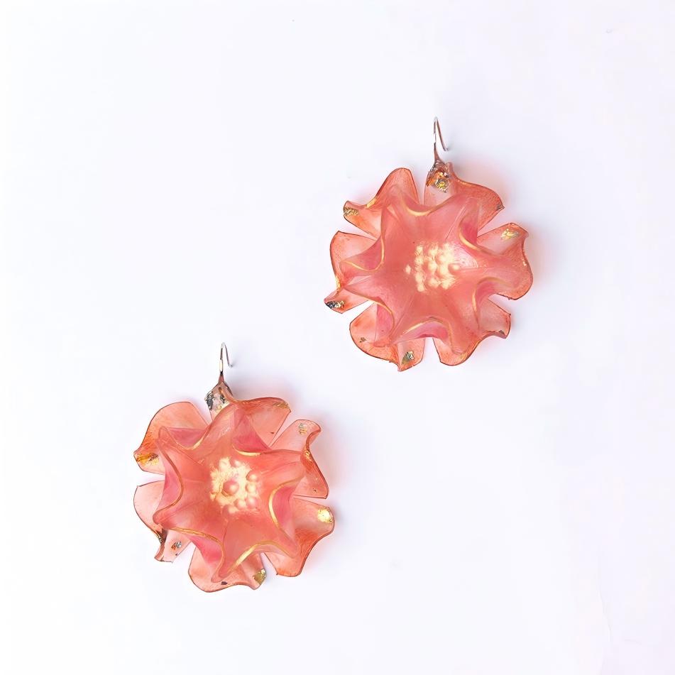 Devoted | Hand-Sculpted Leather Flower Earrings
